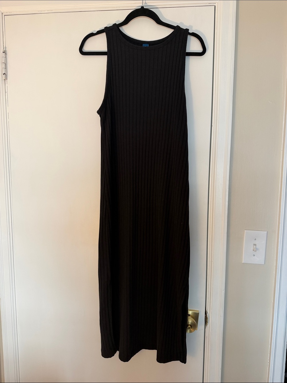Old Navy Black Ribbed Tank Maxi Dress